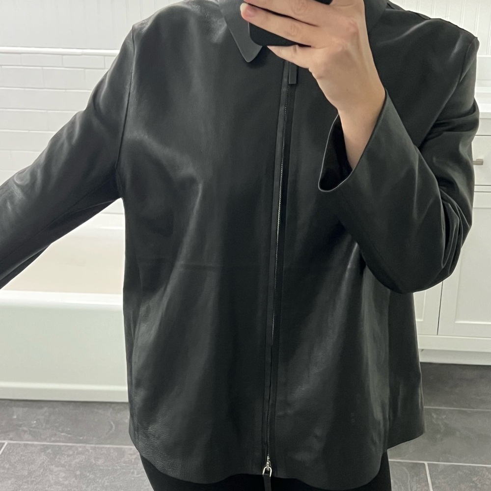 The Row Kabbe Leather Jacket - Picture 2 of 2